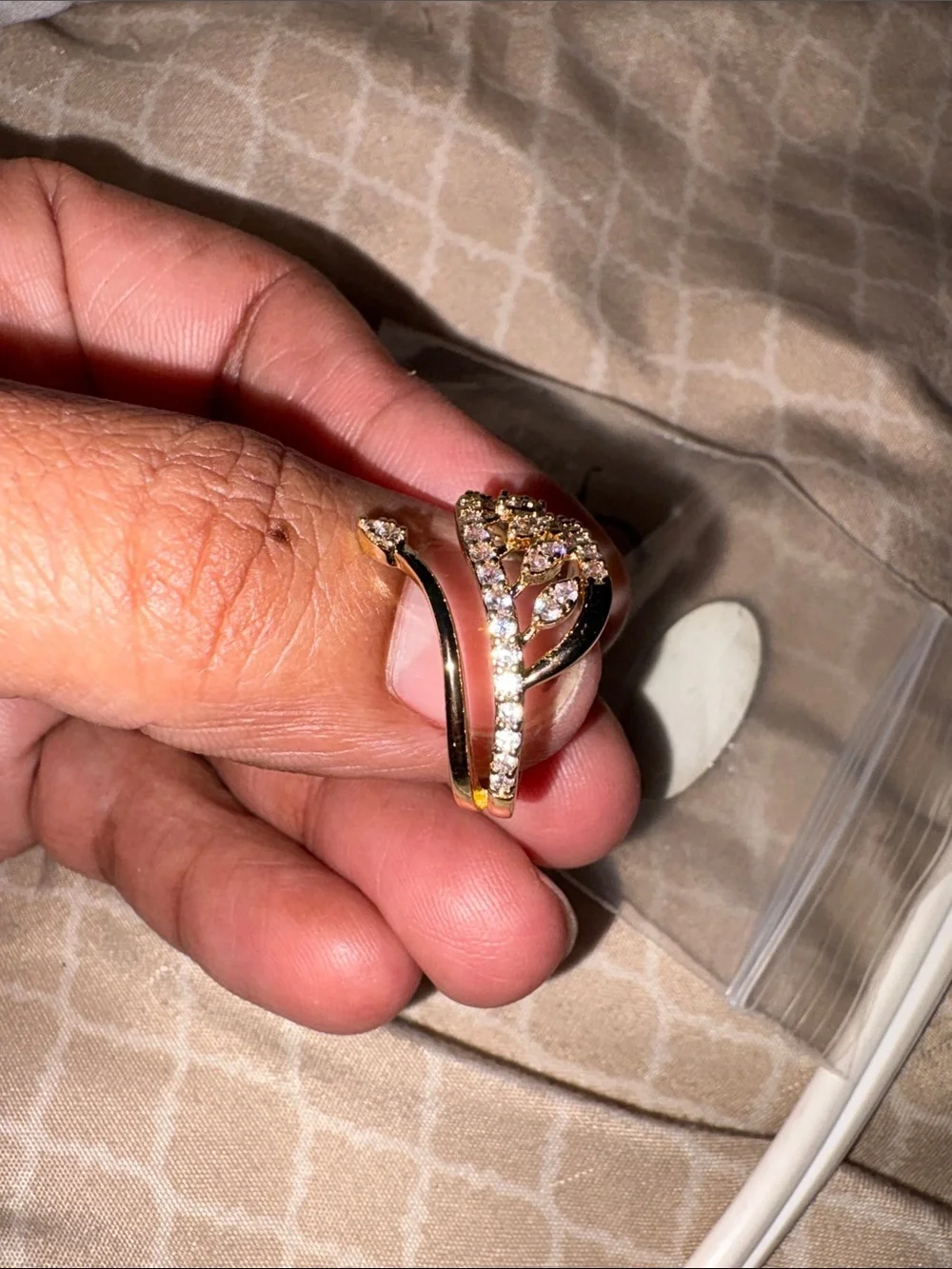 Gold Crystal Pavé Wrap Ring - Women Jewelry